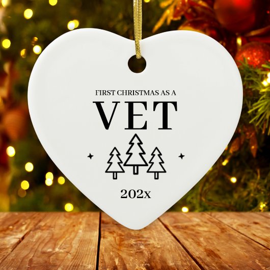 Erste Weihnachten im Veterinärdienst 2024 Keramik Ornament