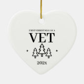 Erste Weihnachten im Veterinärdienst 2024 Keramik Ornament (Hinten)
