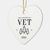 Erste Weihnachten im Veterinärdienst 2024 Keramik Ornament (Links)