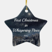 Erste Weihnachten im Whispern Pinien Ornament (Hinten)
