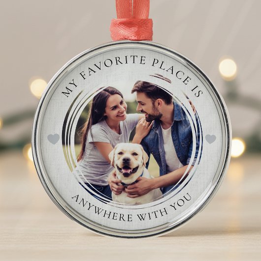 Erste Weihnachten in der Liebe Paar Sentimental-Fo Ornament Aus Metall