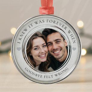 Erste Weihnachten in der Liebe Paar Sentimental-Fo Ornament Aus Metall