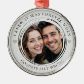 Erste Weihnachten in der Liebe Paar Sentimental-Fo Ornament Aus Metall (Vorne)