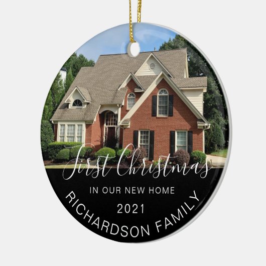 Erste Weihnachten in der neuen Zuhause Vollständig Keramik Ornament (Links)