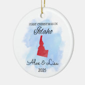 Erste Weihnachten in Idaho Staat Ornament (Links)