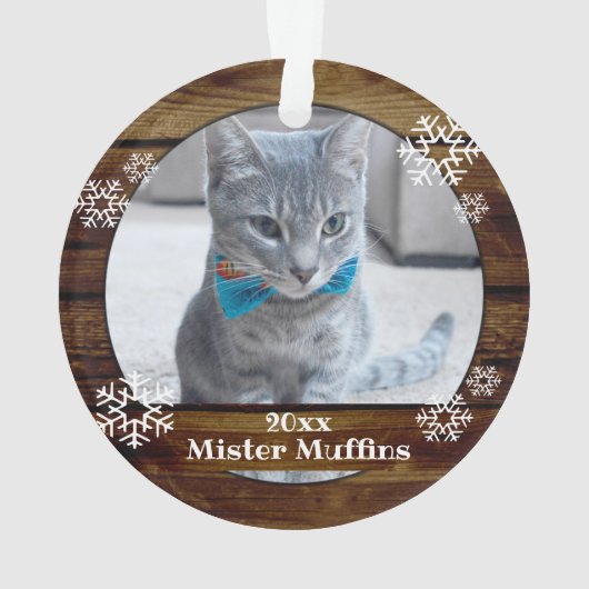Erste Weihnachten in meinem Forever Zuhause Cat Do Ornament (Rückseite)