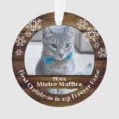 Erste Weihnachten in meinem Forever Zuhause Cat Do Ornament (Vorderseite)
