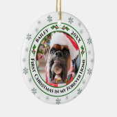 Erste Weihnachten in meinem Forever Zuhause Pet Or Keramik Ornament (Rechts)