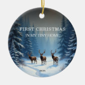 Erste Weihnachten in meinem Tiny Zuhause Foto Keramik Ornament (Vorne)