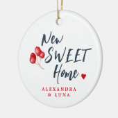 Erste Weihnachten in neuen Zuhause benutzerdefinie Keramik Ornament (Links)