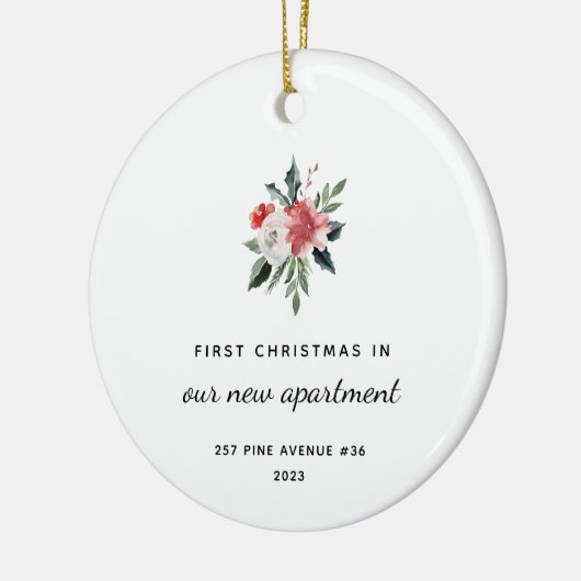 Erste Weihnachten in New Apartment | elegant Keramik Ornament (Links)