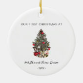 Erste Weihnachten in New Zuhause - Adress Ornament (Hinten)