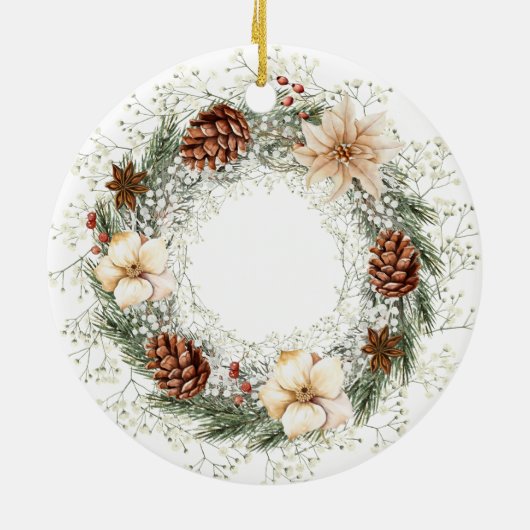 Erste Weihnachten in New Zuhause Boho Keramik Ornament (Hinten)
