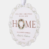 Erste Weihnachten in New Zuhause Boho Ornament Karte (Links)