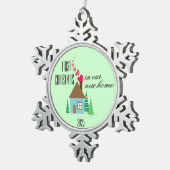 Erste Weihnachten in New Zuhause, Herz Schneeflocken Zinn-Ornament (Rechts)