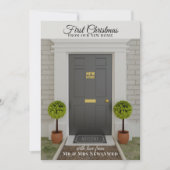 Erste Weihnachten in New Zuhause Holiday Card (Vorderseite)