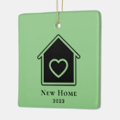 Erste Weihnachten in New Zuhause Modern Minimalist Keramikornament (Links)