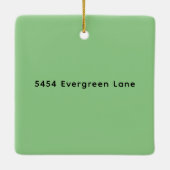 Erste Weihnachten in New Zuhause Modern Minimalist Keramikornament (Rückseite)