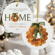 Erste Weihnachten in New Zuhause Orange Wreath