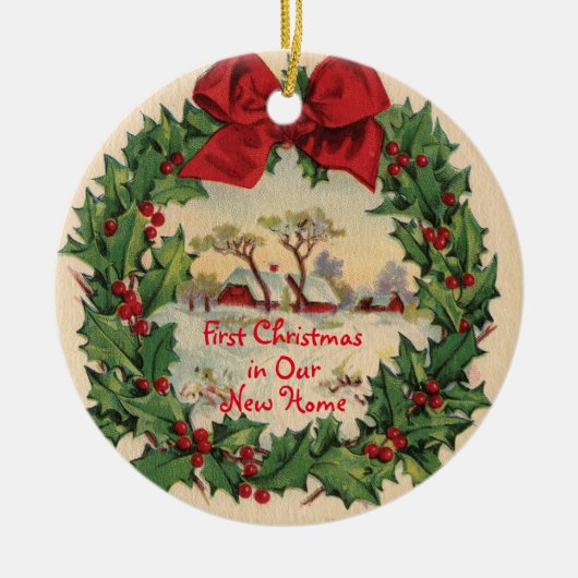 Erste Weihnachten in New Zuhause Ornament (Vorne)