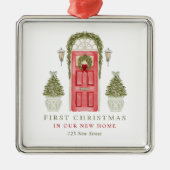 Erste Weihnachten in New Zuhause Ornament Aus Metall (Vorne)