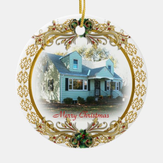 Erste Weihnachten in New Zuhause-Ornament Keramik Ornament (Vorne)