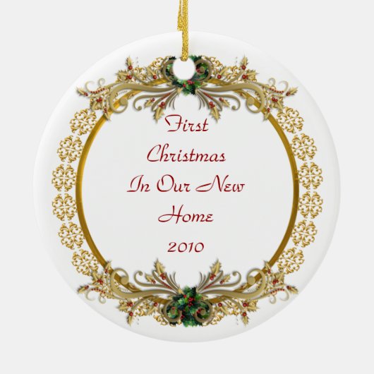 Erste Weihnachten in New Zuhause-Ornament Keramikornament (Hinten)