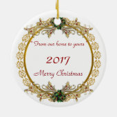 Erste Weihnachten in New Zuhause-Ornament Keramikornament (Hinten)