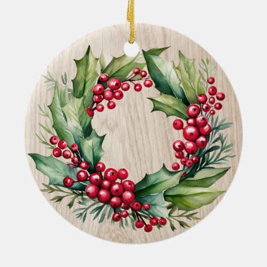 Erste Weihnachten in New Zuhause Rustic Imitats Wo Keramik Ornament (Hinten)