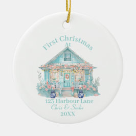 Erste Weihnachten in unserem Beach House Keramik Ornament