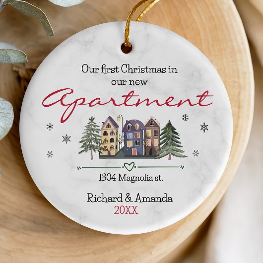 Erste Weihnachten in unserem neuen Apartment niedl Keramik Ornament