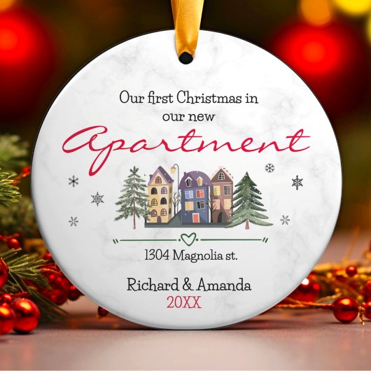 Erste Weihnachten in unserem neuen Apartment niedl Keramik Ornament