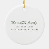 Erste Weihnachten in unserem neuen Zuhause Address Keramik Ornament (Hinten)