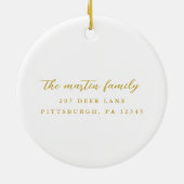 Erste Weihnachten in unserem neuen Zuhause Address Keramik Ornament (Hinten)