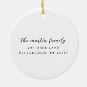 Erste Weihnachten in unserem neuen Zuhause Address Keramik Ornament (Hinten)