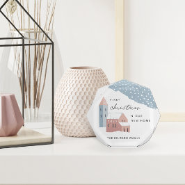 Erste Weihnachten in unserem neuen Zuhause-Akrylbl Fotoblock