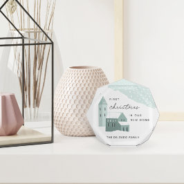 Erste Weihnachten in unserem neuen Zuhause-Akrylbl Fotoblock