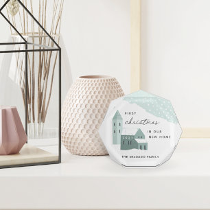 Erste Weihnachten in unserem neuen Zuhause-Akrylbl Fotoblock