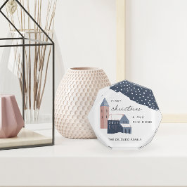 Erste Weihnachten in unserem neuen Zuhause-Akrylbl Fotoblock