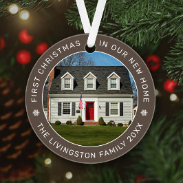 Erste Weihnachten in unserem neuen Zuhause Brown C Ornament