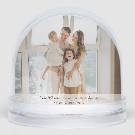 Erste Weihnachten in unserem neuen Zuhause Double  Schneekugeln