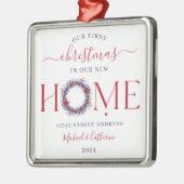 Erste Weihnachten in unserem neuen Zuhause Elegant Ornament Aus Metall (Links)