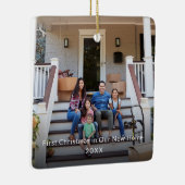 Erste Weihnachten in unserem neuen Zuhause Family Keramikornament (Rechts)
