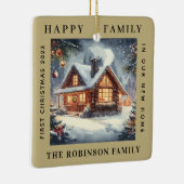 Erste Weihnachten in unserem neuen Zuhause Forest Keramikornament (Rechts)