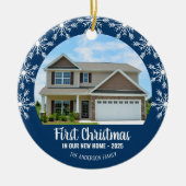 Erste Weihnachten in unserem neuen Zuhause Foto Bl Keramik Ornament (Vorne)