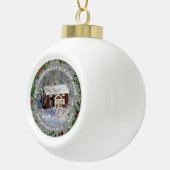 Erste Weihnachten in unserem neuen Zuhause-Foto Keramik Kugel-Ornament (Rechts)