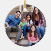 Erste Weihnachten in unserem neuen Zuhause-Foto Keramik Ornament (Hinten)