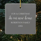 Erste Weihnachten in unserem neuen Zuhause-Foto Keramikornament