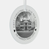 Erste Weihnachten in unserem neuen Zuhause-Foto Ornament Aus Glas (Vorderseite Rechts)