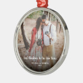 Erste Weihnachten in unserem neuen Zuhause-Foto Ornament Aus Metall (Links)